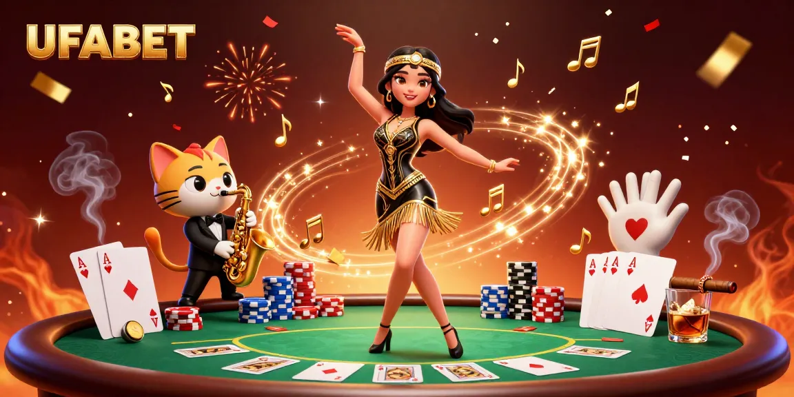 Experience the excitement of UFABET with vibrant casino characters and engaging game elements.
