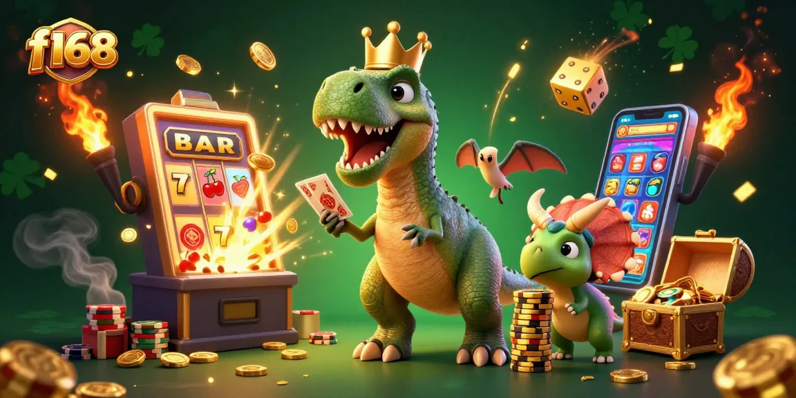 Experience thrilling gameplay with f168's dazzling casino characters in a vibrant slot scene.