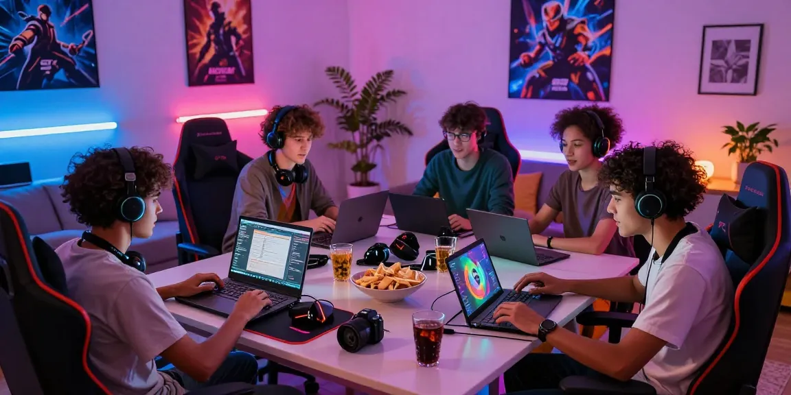 Enjoying a vibrant gaming session at nhà cái gem88 with friends in a cozy environment.